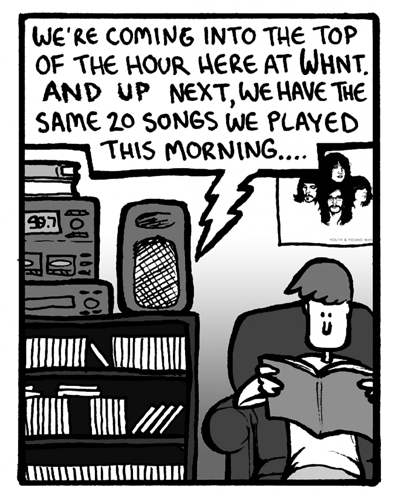BARRY: We're coming into the top of the hour here at WHNT. And up next, we have the same 20 songs we played this morning....