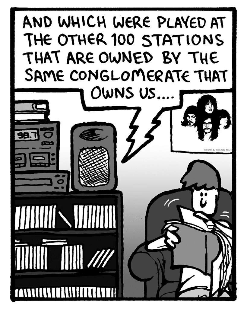 BARRY: And which were played at the other 100 stations that are owned by the same conglomerate that owns us....