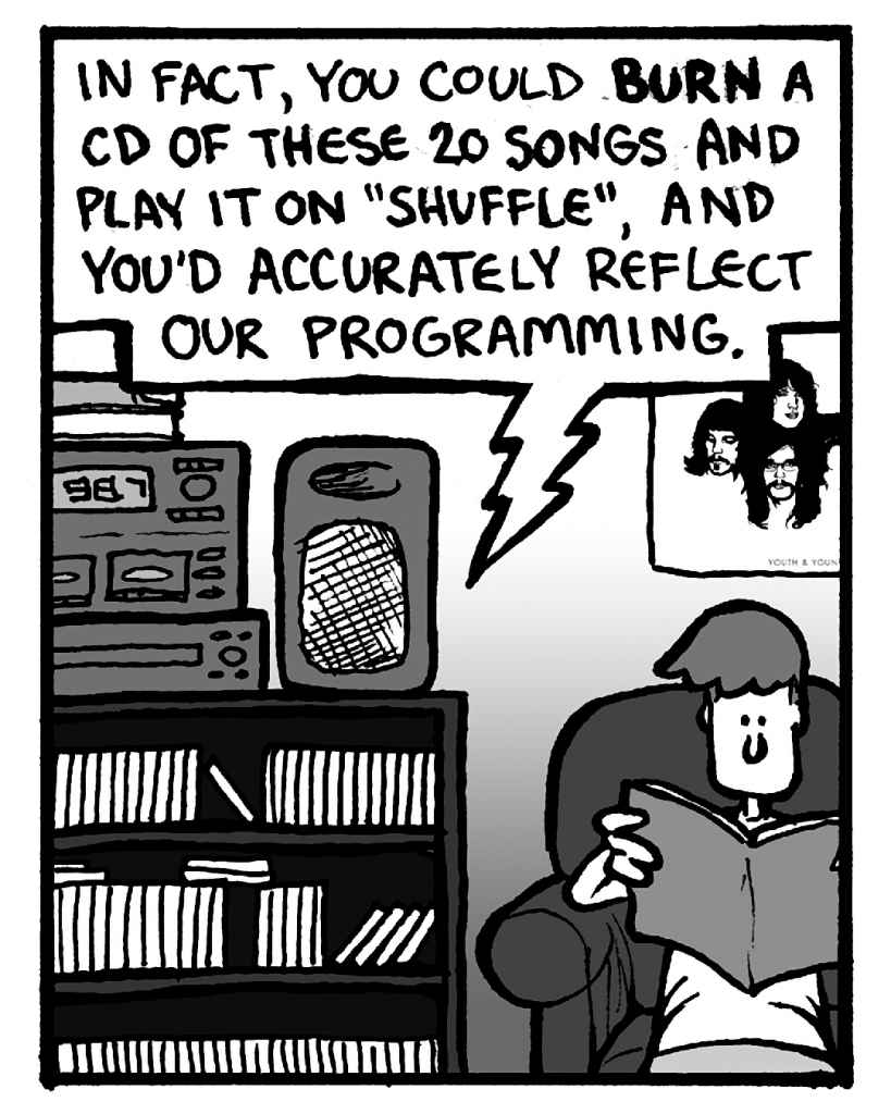 BARRY: In fact, you could burn a CD of these 20 songs and play it on "shuffle", and you'd accurately reflect our programming.