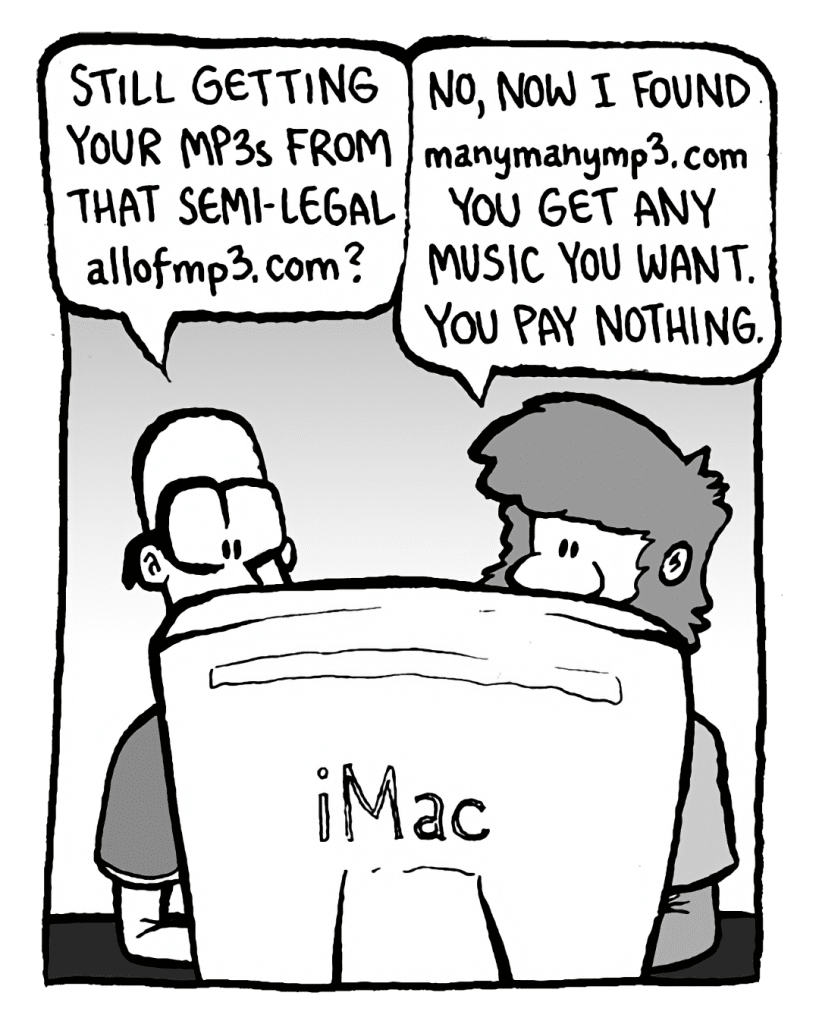 BRETT: Still getting your mp3s from that semi-legal allofmp3.com?
GREG: No, now I found manymanymp3.com. You can get any music you want. You pay nothing.
