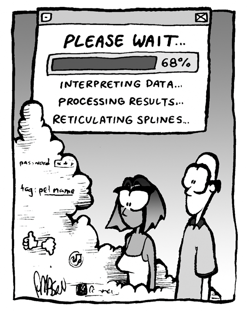 THE CLOUD: PLEASE WAIT... 68%... Interpreting data... Processing results... Reticulating splines...